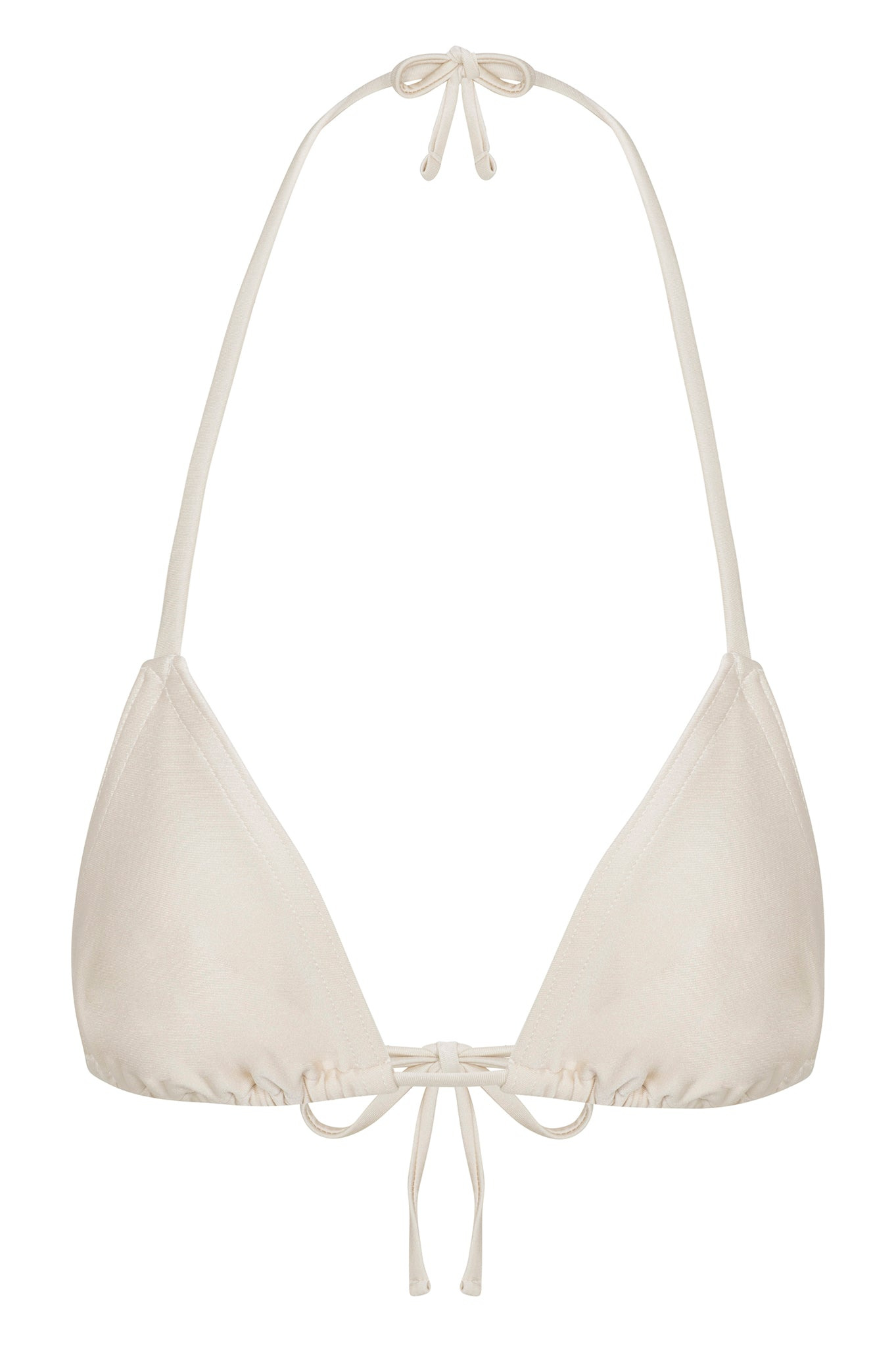 CREME TRIANGLE BIKINI TOP - 6