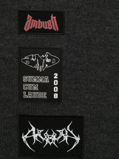 Ambush logo-appliqué wool scarf outlook