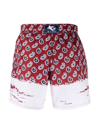 Etro paisley print swim shorts outlook