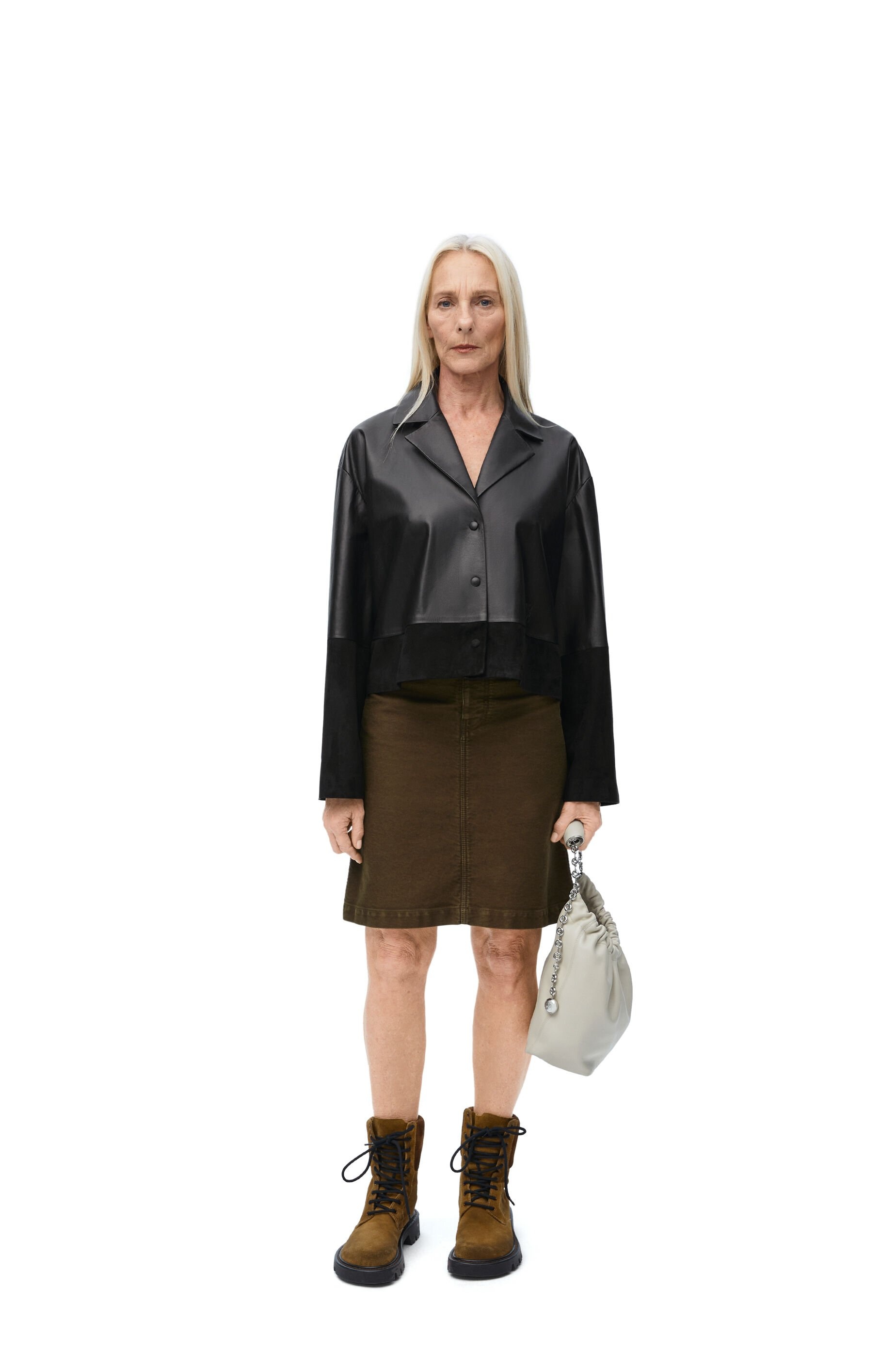 Pyjama blouse in nappa lambskin and suede goatskin - 2