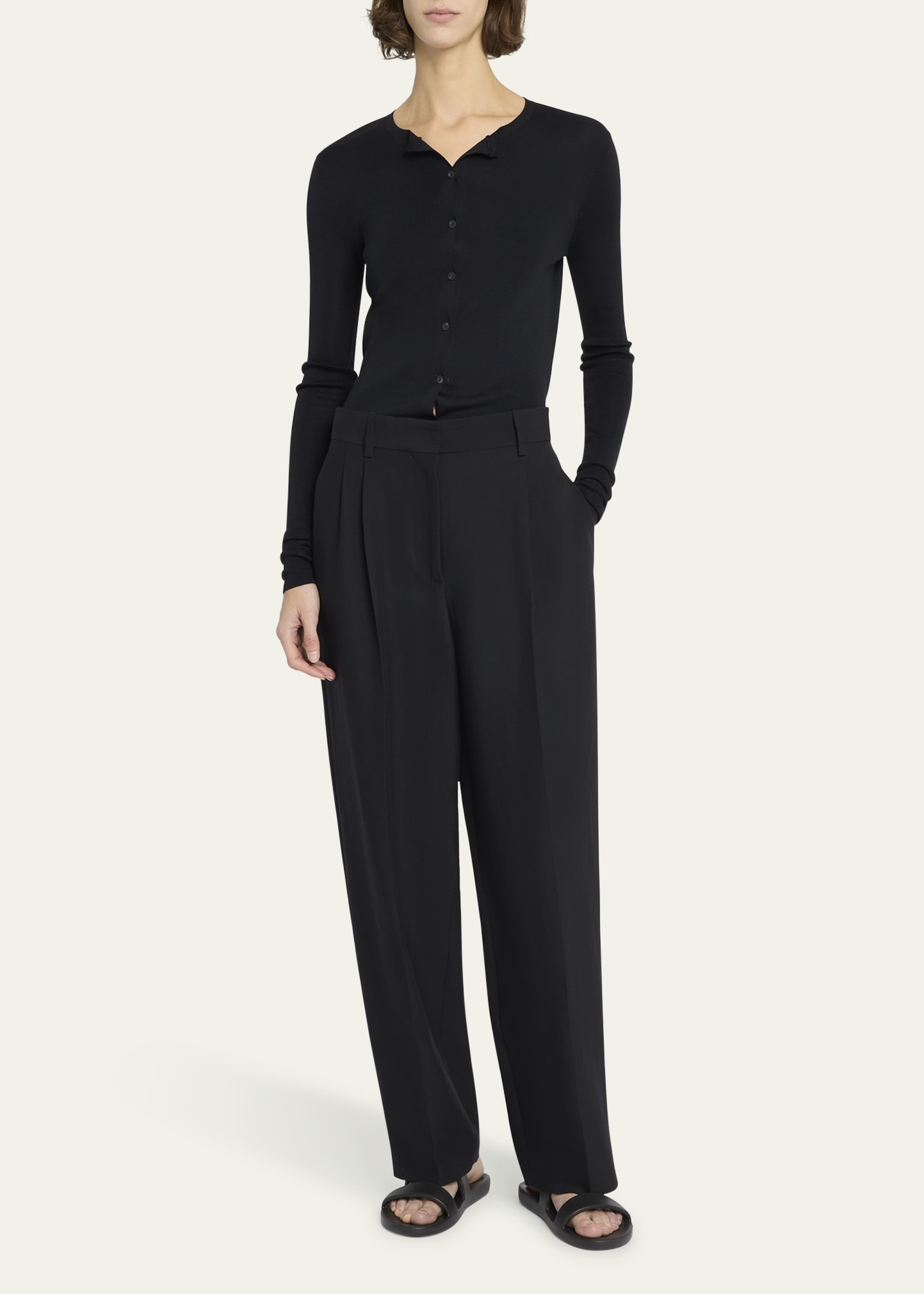 Josette Silk Knit Cardigan - 2