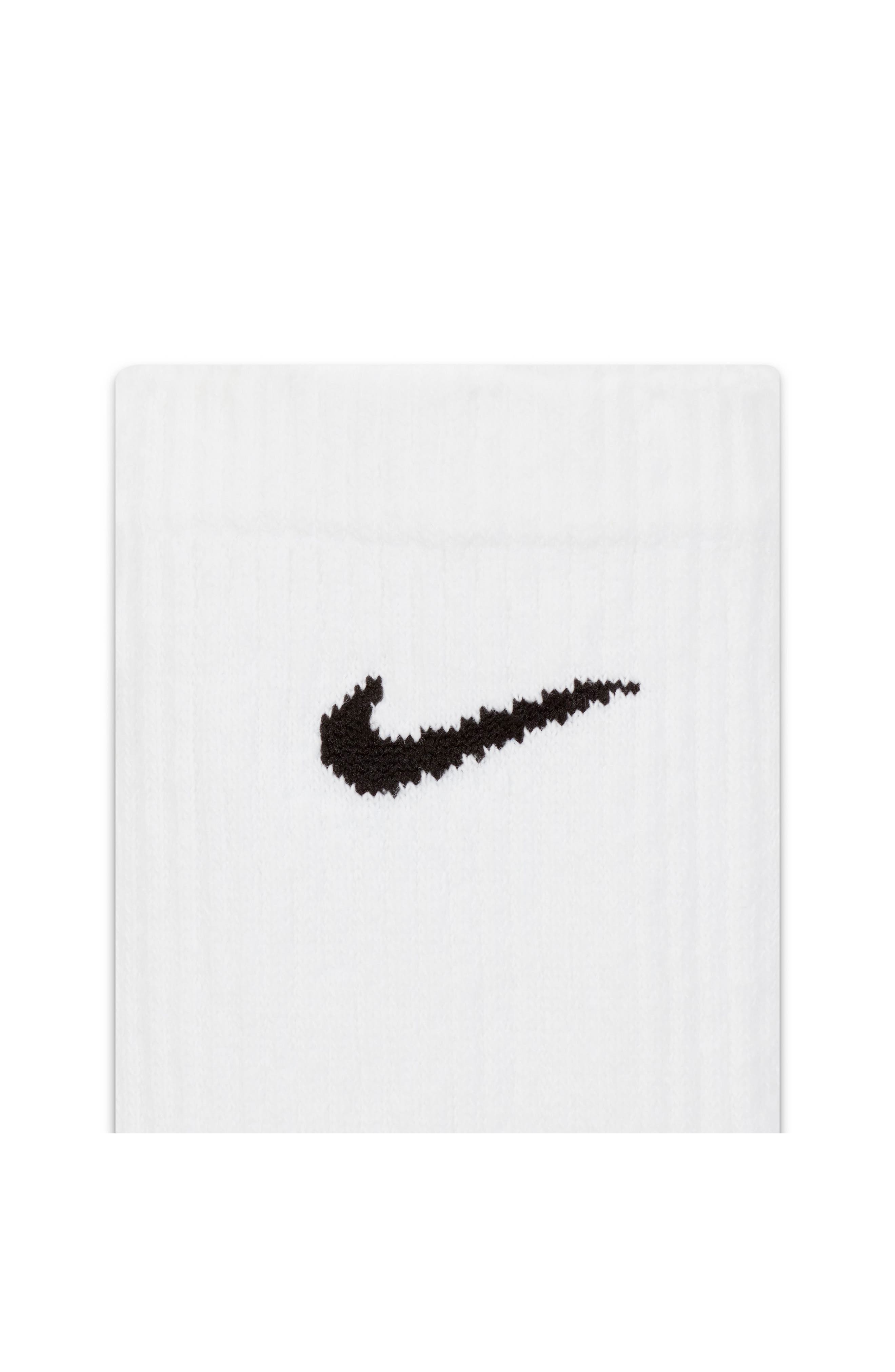 Nike Assorted 3-Pack Everyday Plus Cushion Crew Training Socks in White/Black at Nordstrom - 3