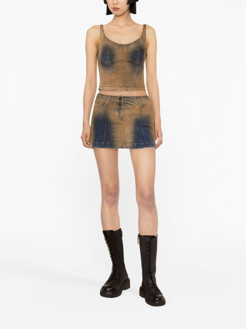 KNWLS Harley denim corset top outlook