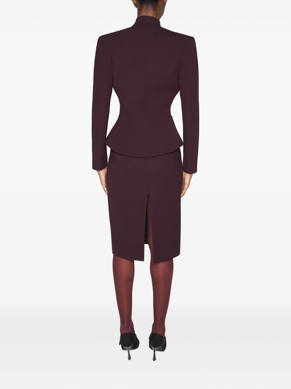peplum-waist fitted jacket - 3