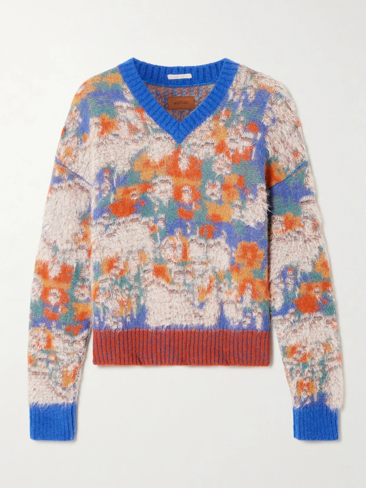 Cropped Intarsia-knit Sweater - 1
