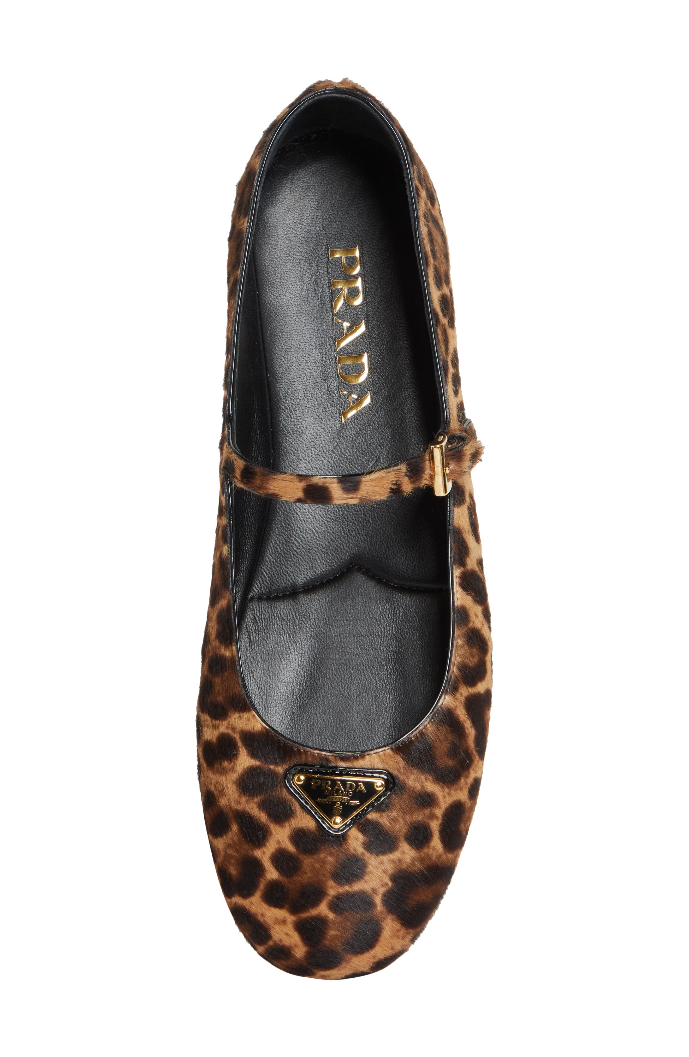 Prada Genuine Calf Hair Mary Jane Flat in Miele Calf Hair Print at Nordstrom - 5