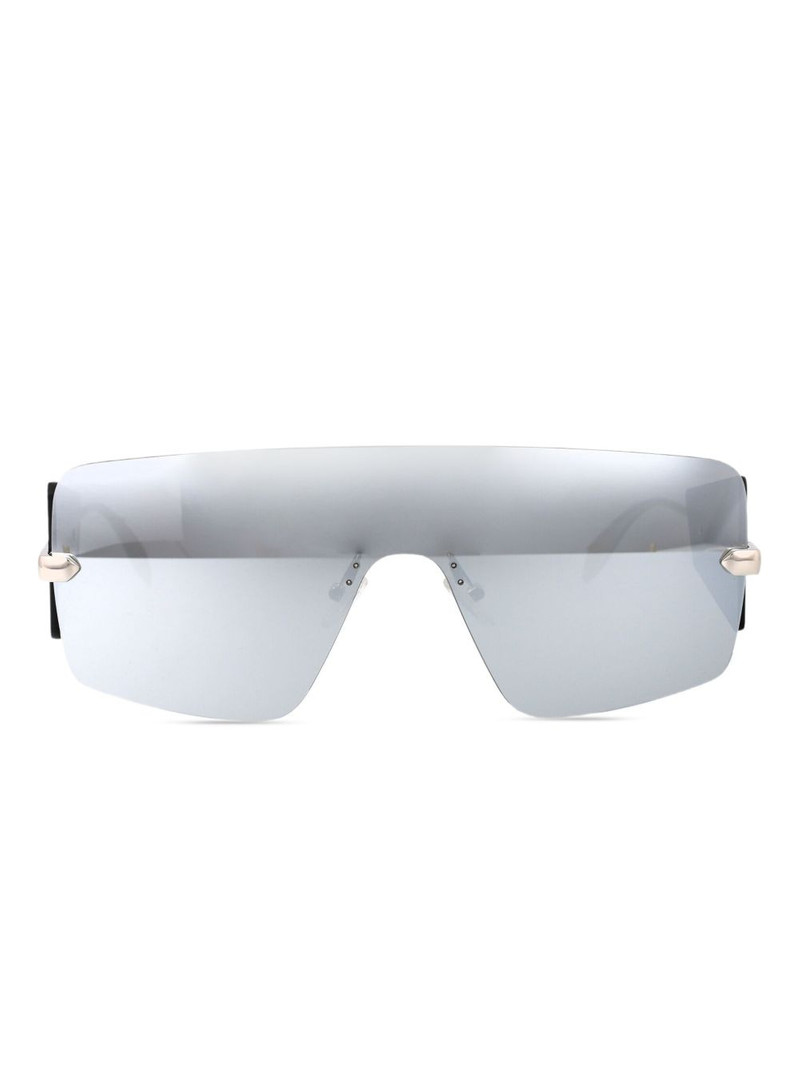 mirrored shield-frame sunglasses 1