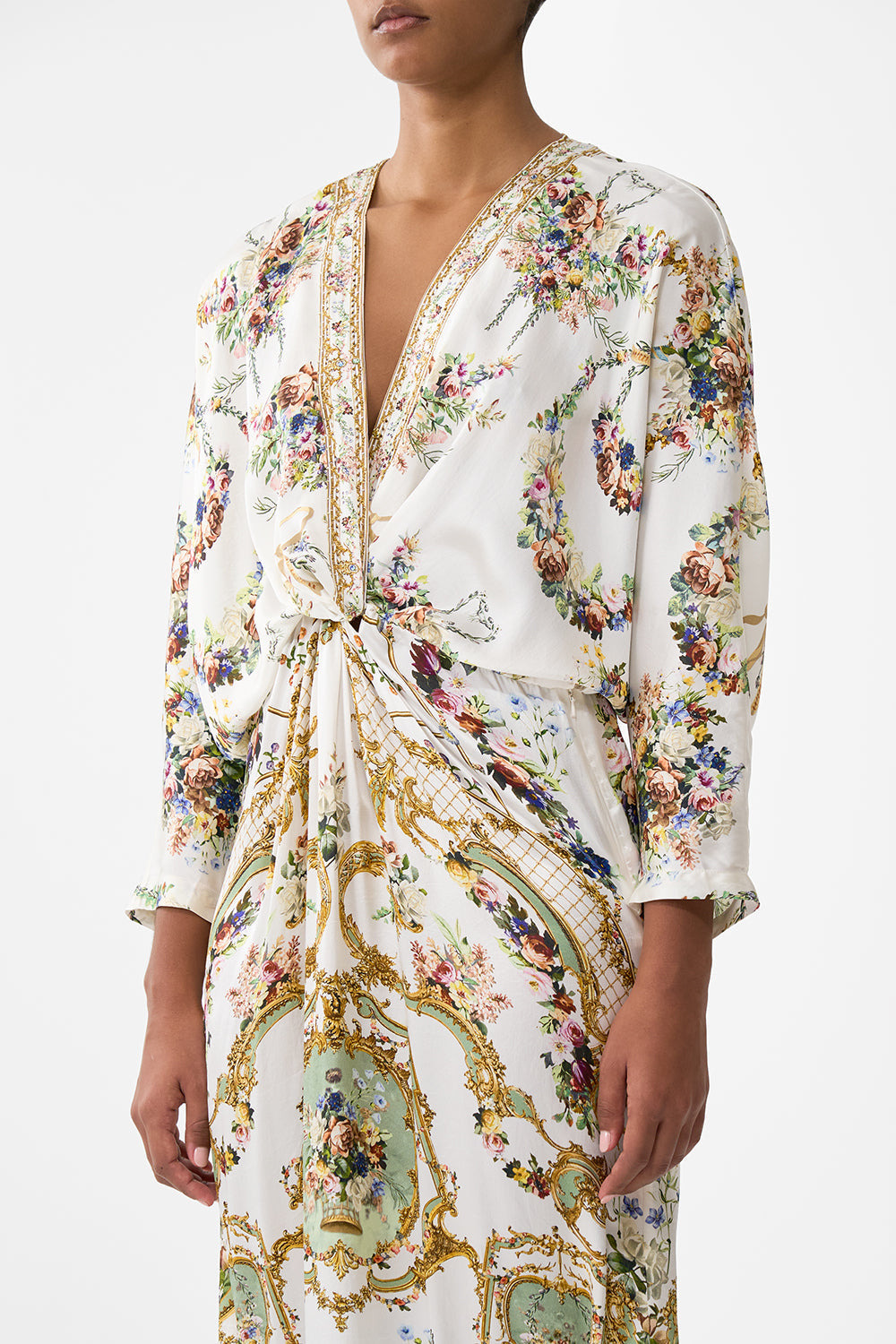 TWIST FRONT BATWING DRESS - 5