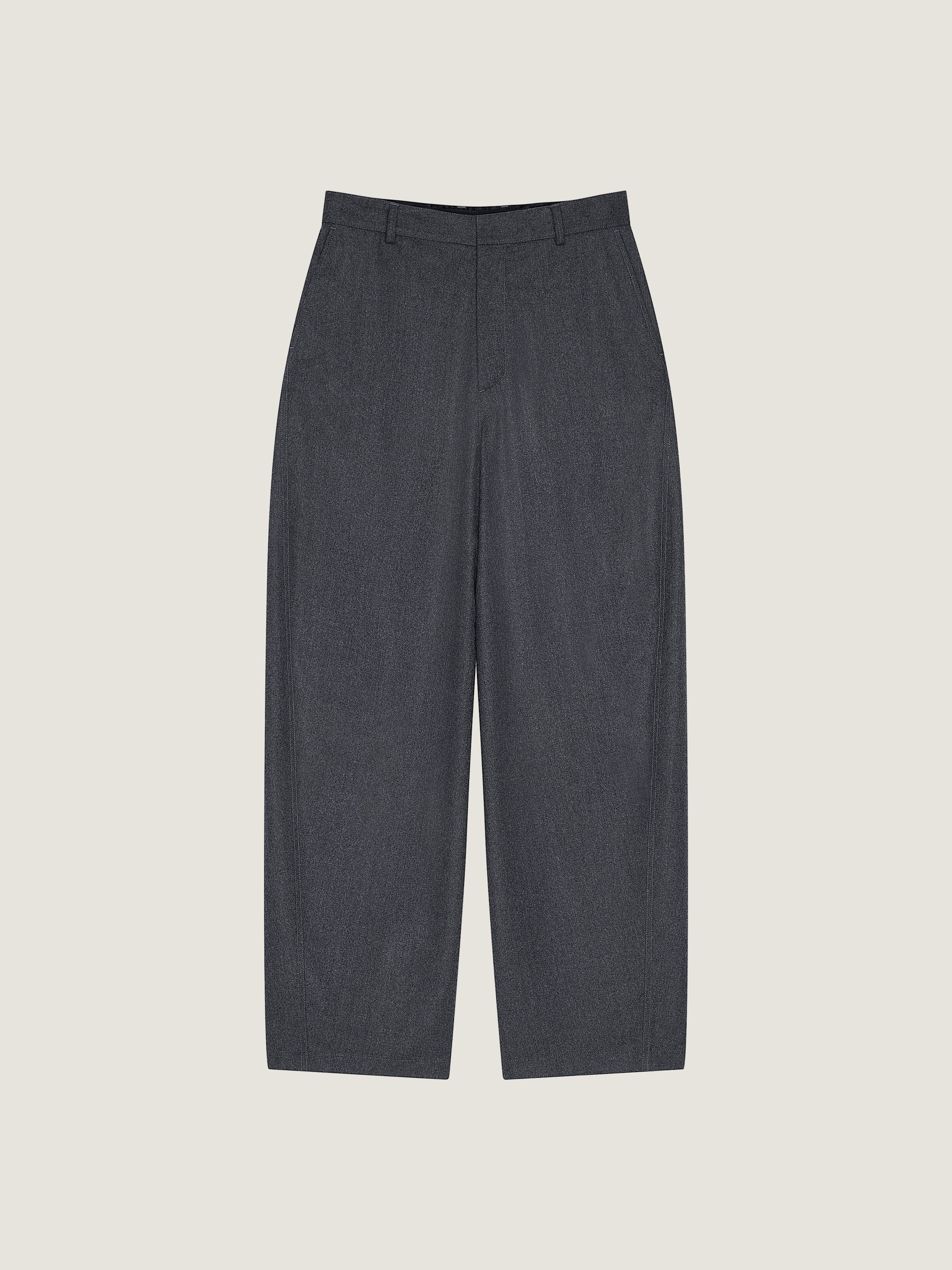COUTURE SEAM TROUSERS IN FLANNEL - 1