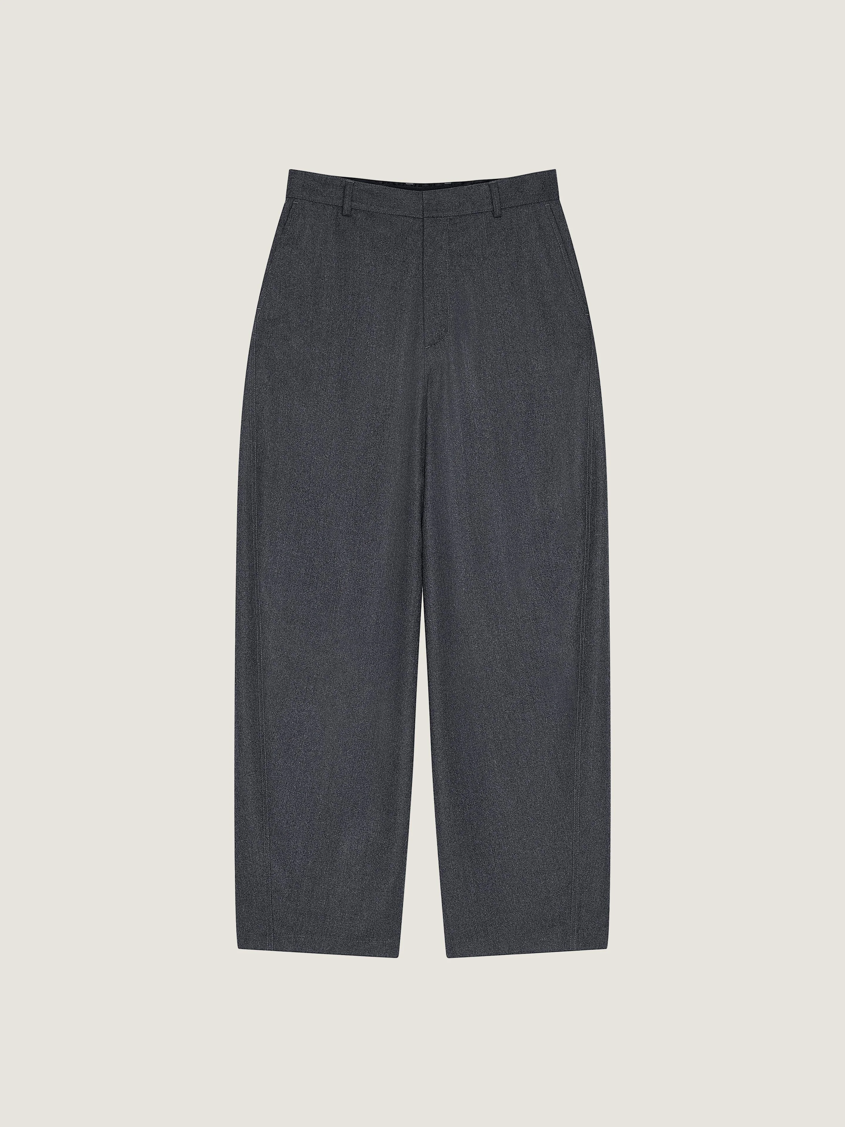 COUTURE SEAM TROUSERS IN FLANNEL - 1