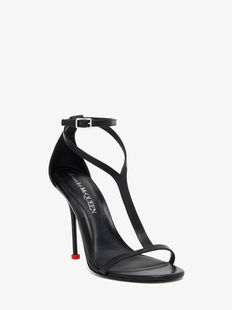 Women's Harness Sandal in Black/lust Red 5