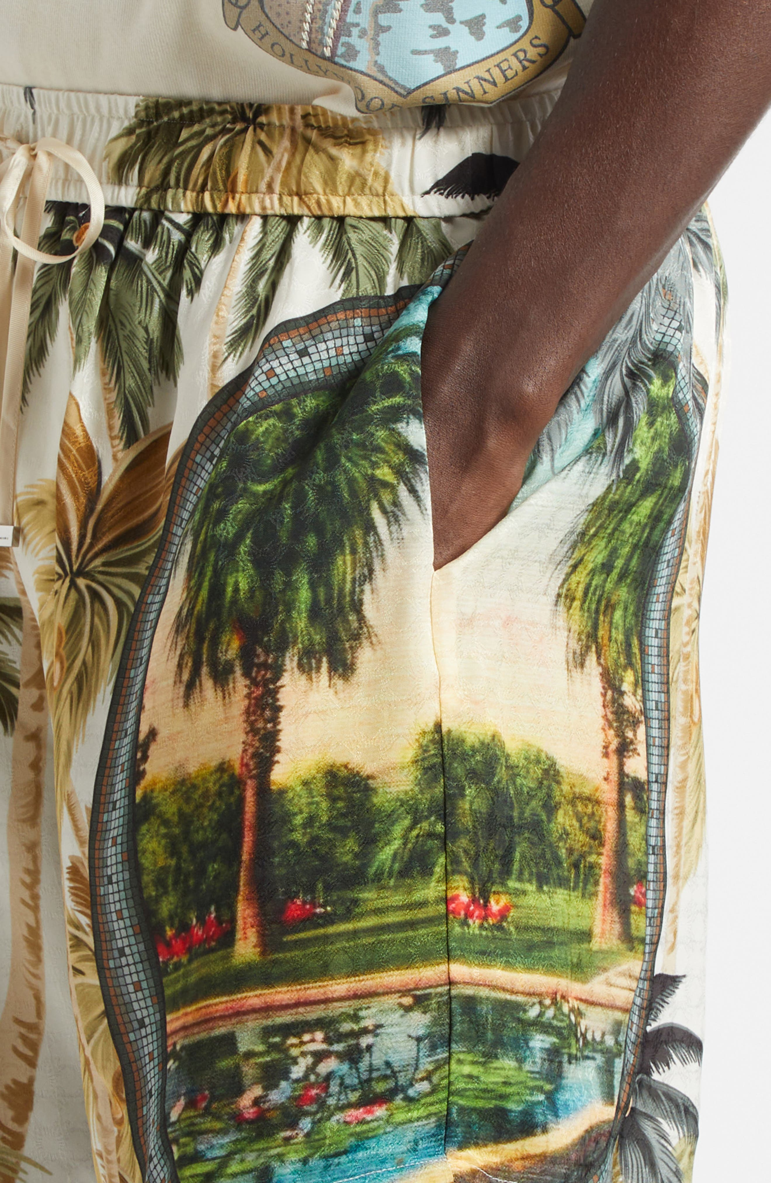 AMIRI Paradise Print Shorts in Green/White Multi at Nordstrom - 5