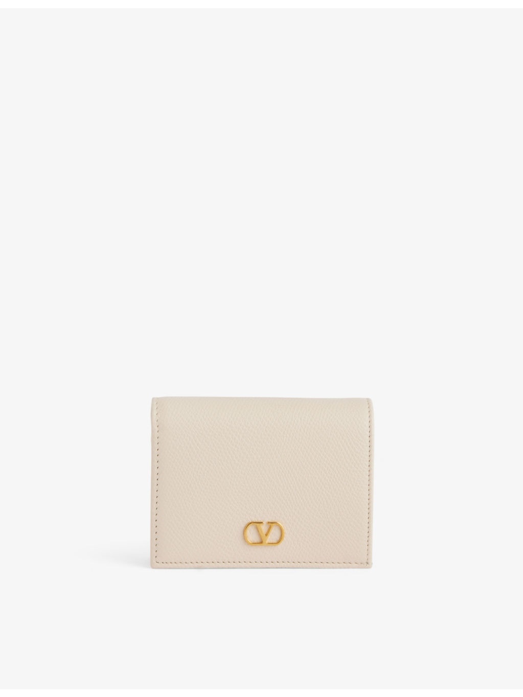 VLogo Signature Grainy Leather Compact Wallet - 1