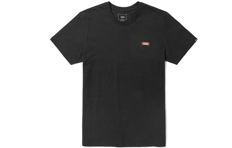Men's Vans Alphabet Logo Casual Sports Short Sleeve Black VN0A48ATBLK - 1