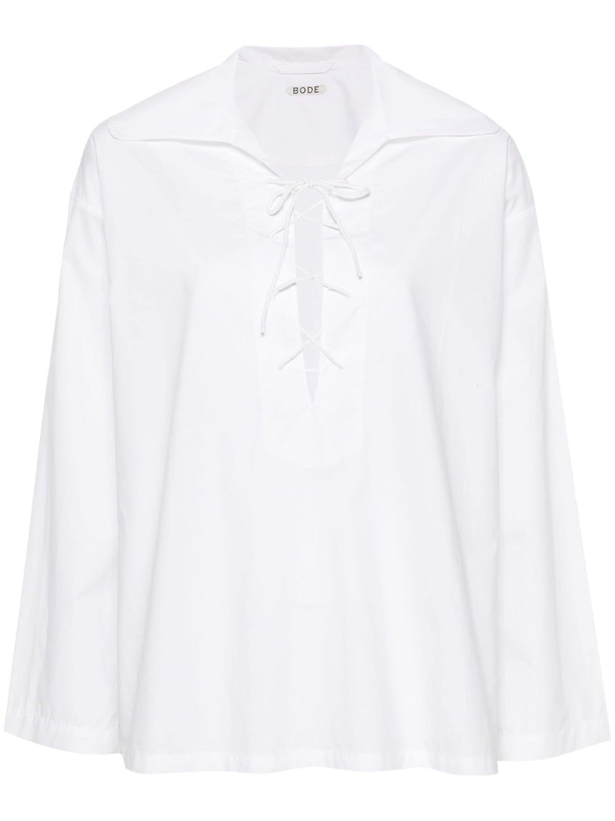 Bonnie lace-up cotton shirt - 1