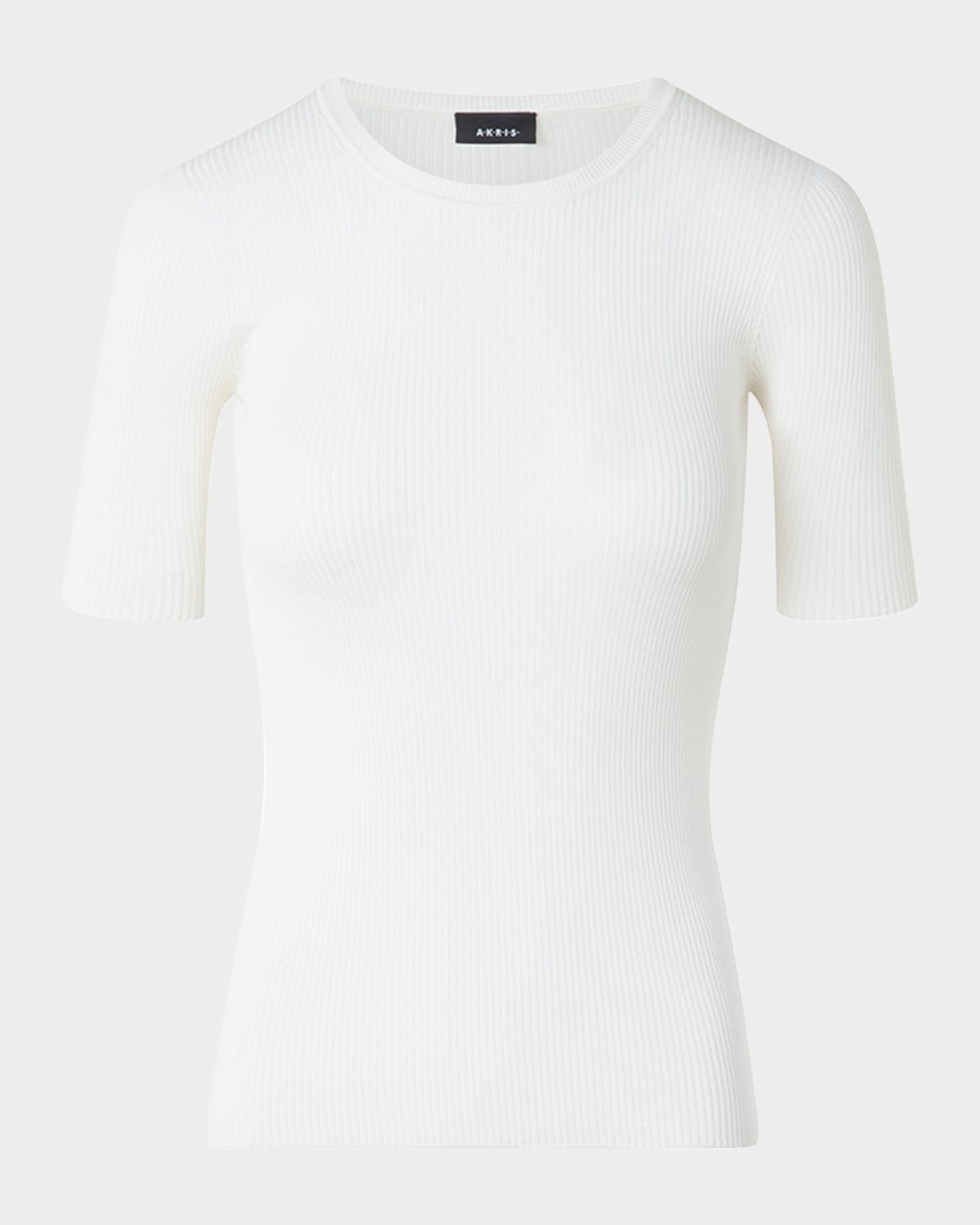 Ribbed Seamless Crewneck Sweater - 1