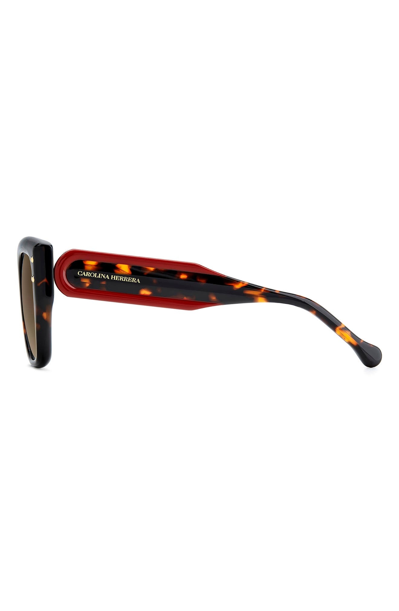 Carolina Herrera 51mm Gradient Square Sunglasses in Havana/Brown Sf at Nordstrom - 7