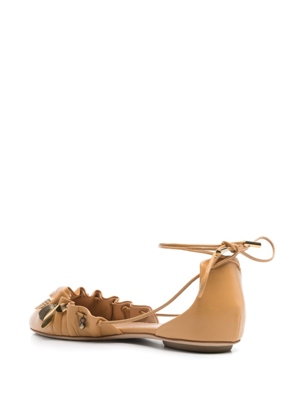 leather ballerina shoes - 3