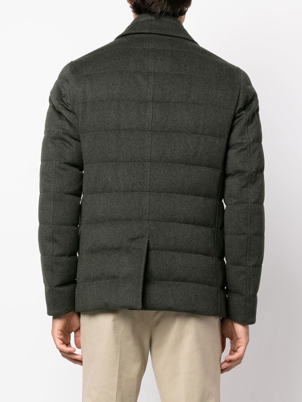 padded button-down jacket - 4