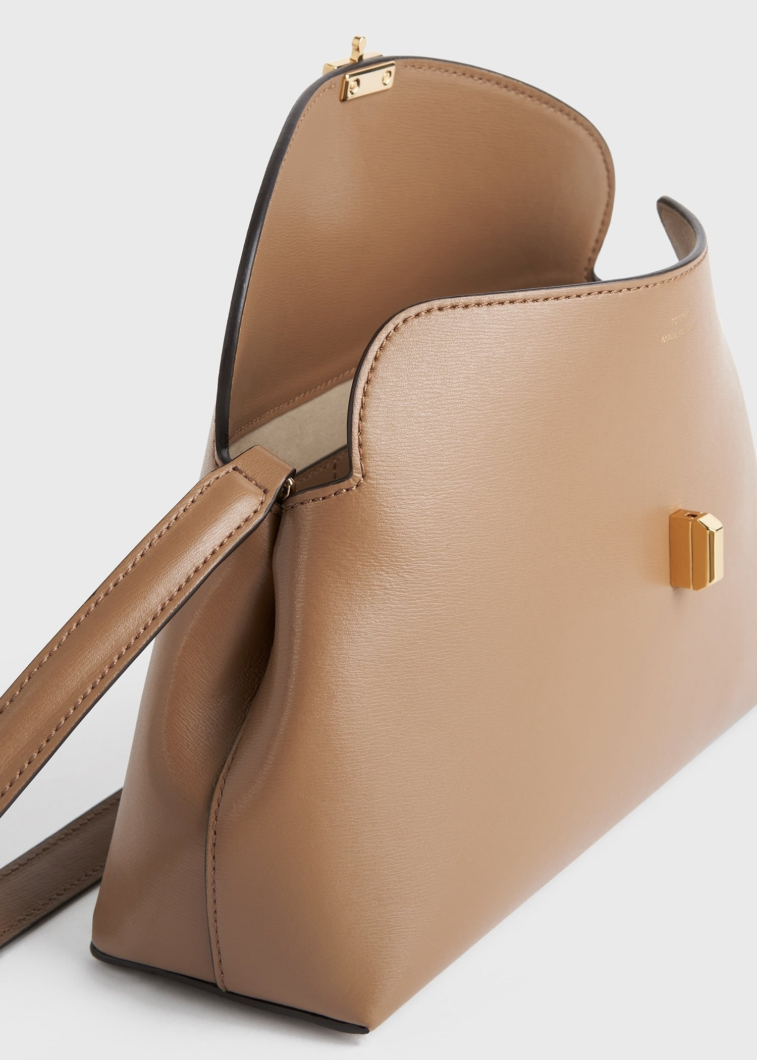 T-Lock leather clutch camel - 8