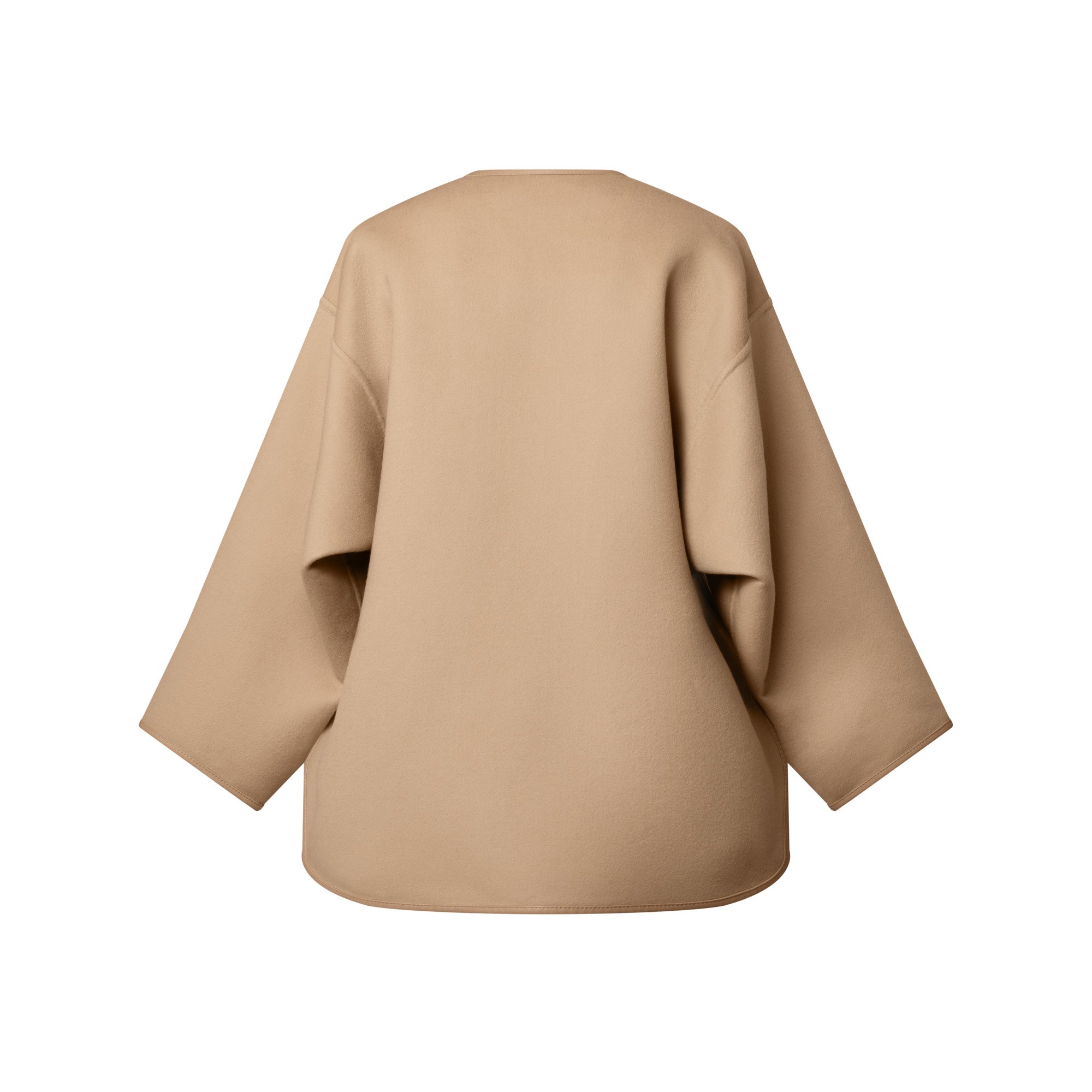 Long Double Face Toggle Detail Coat - 3