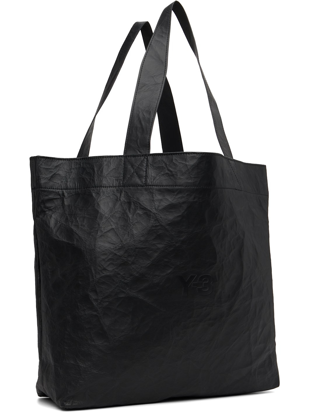 Black 'Y-3' Leather Tote - 2