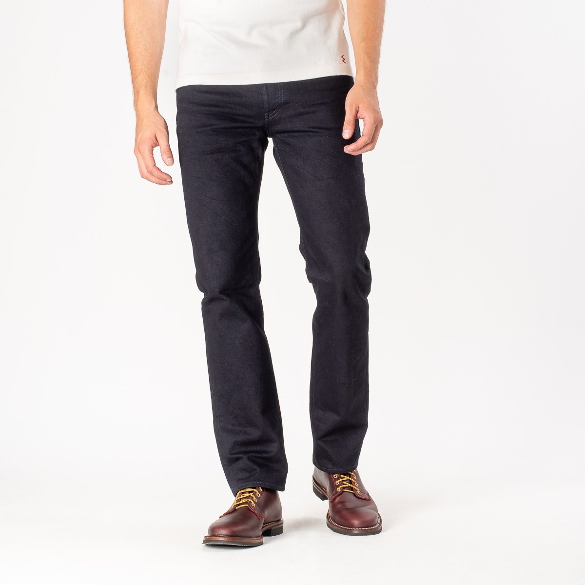 14oz Selvedge Denim Straight Cut Jeans - Indigo/Black