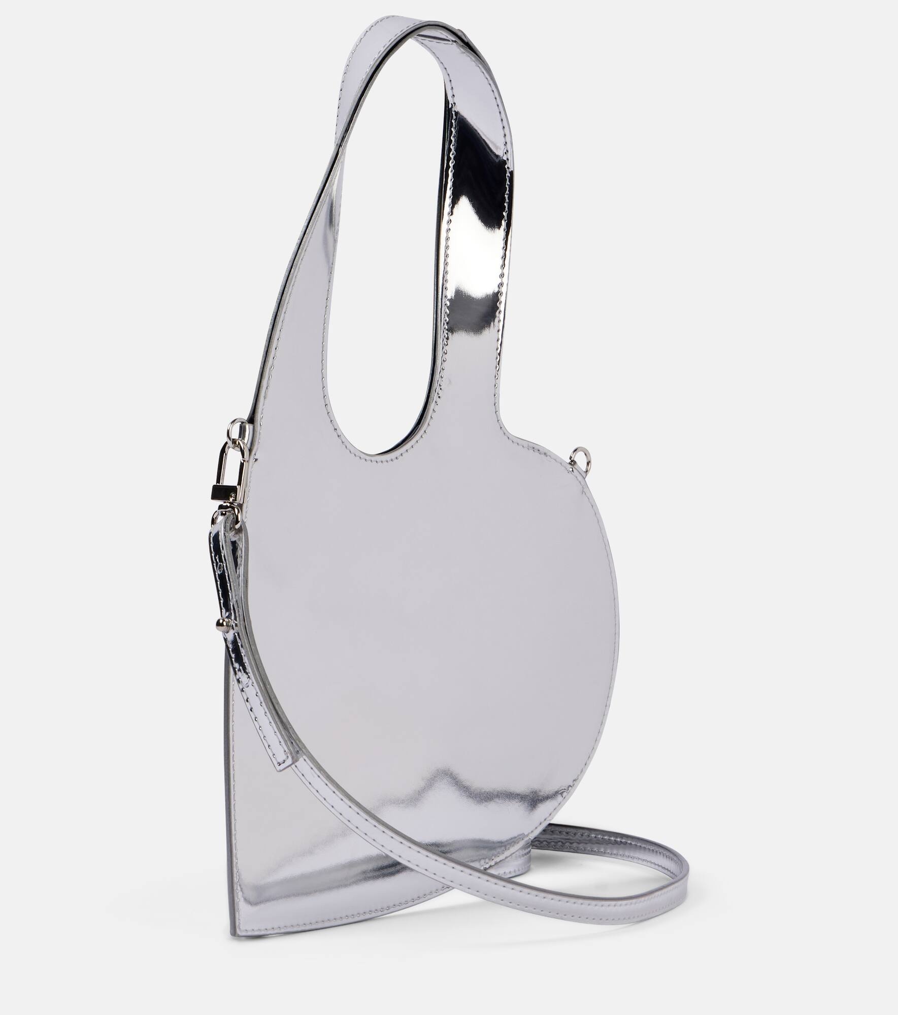 Baby Heart mirrored leather crossbody bag - 4