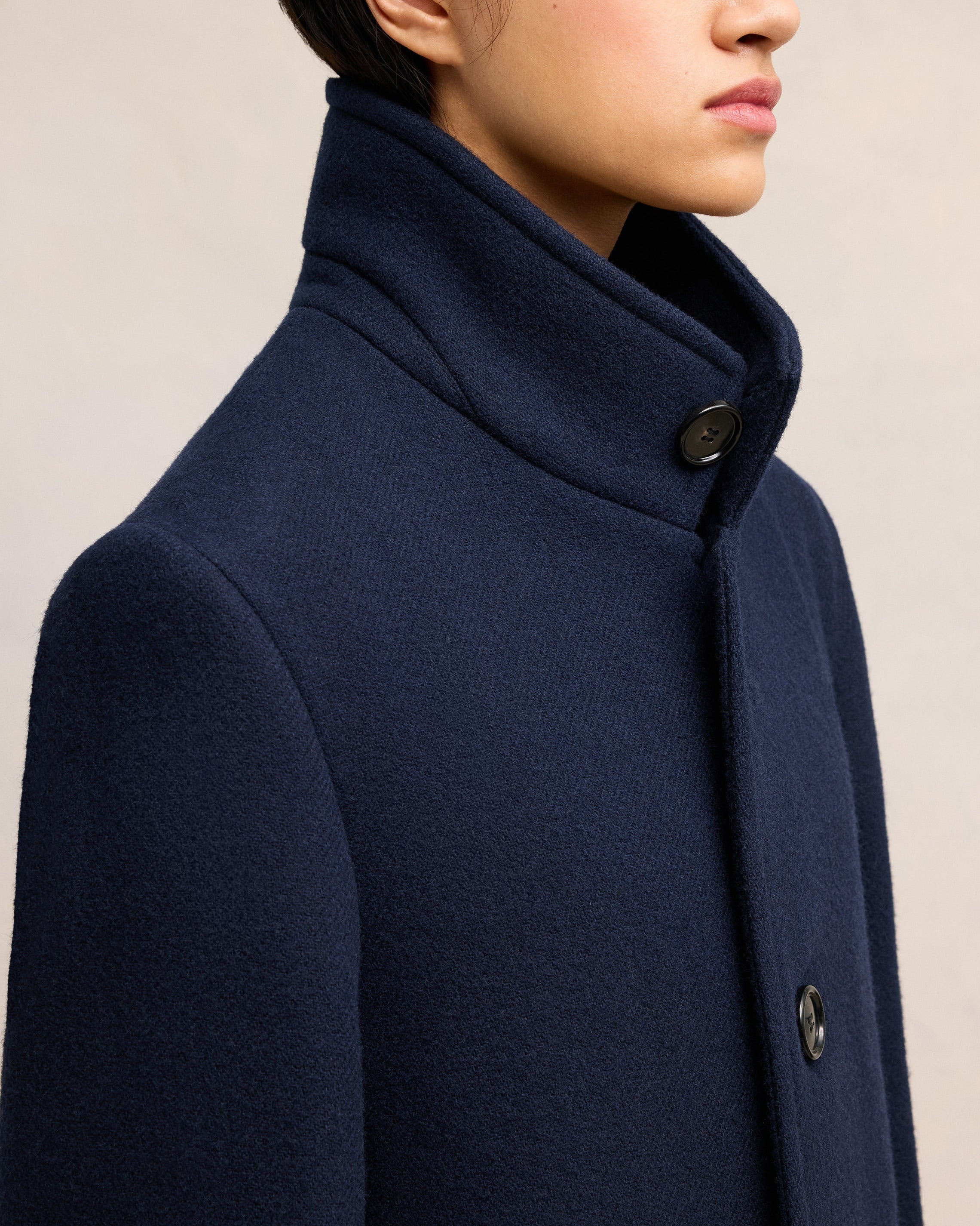 HIGH COLLAR COAT - 4