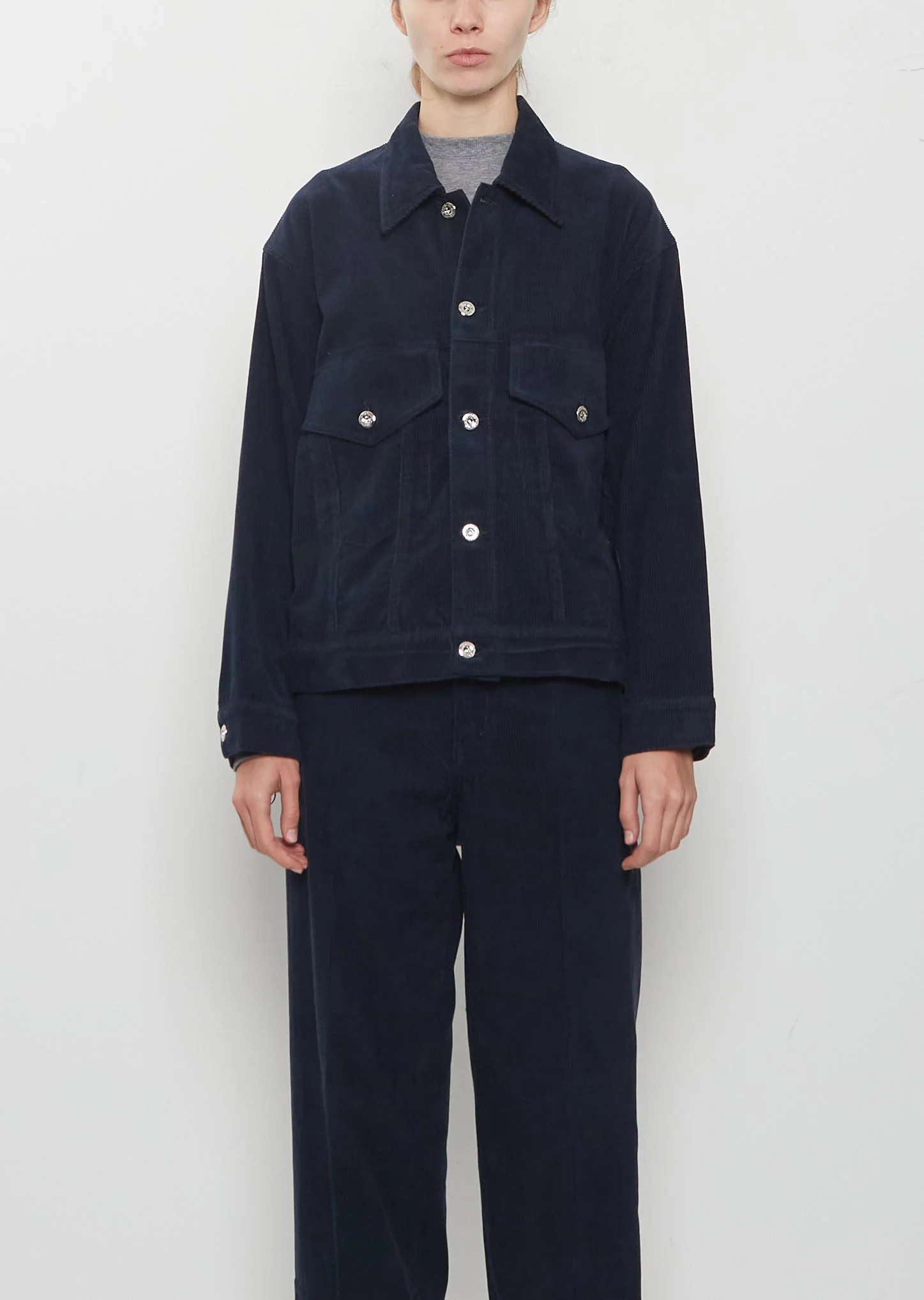 Setchu Paper Corduroy Denim Jacket - 1