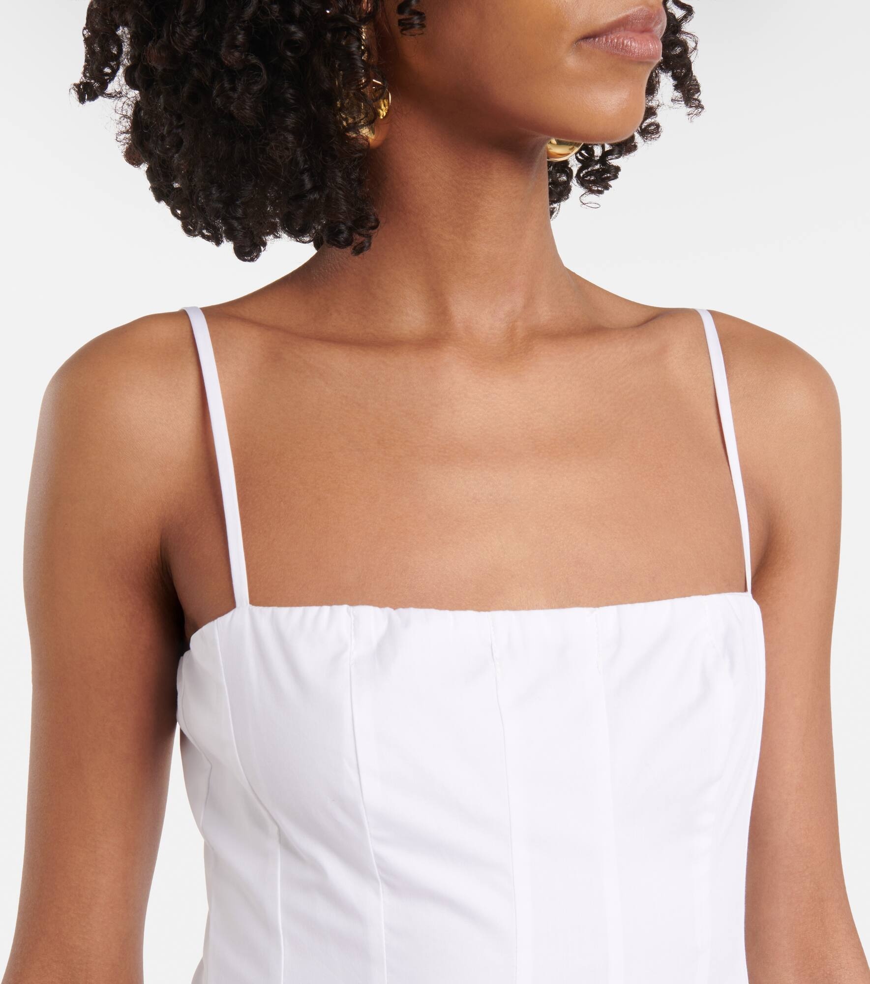 Wylie corset cotton midi dress - 4