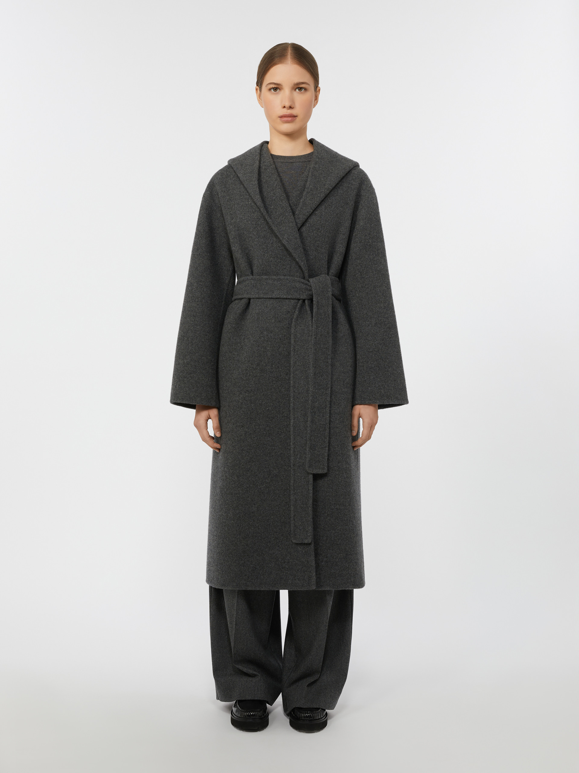 REMO Cashmere and wool hooded coat - 3