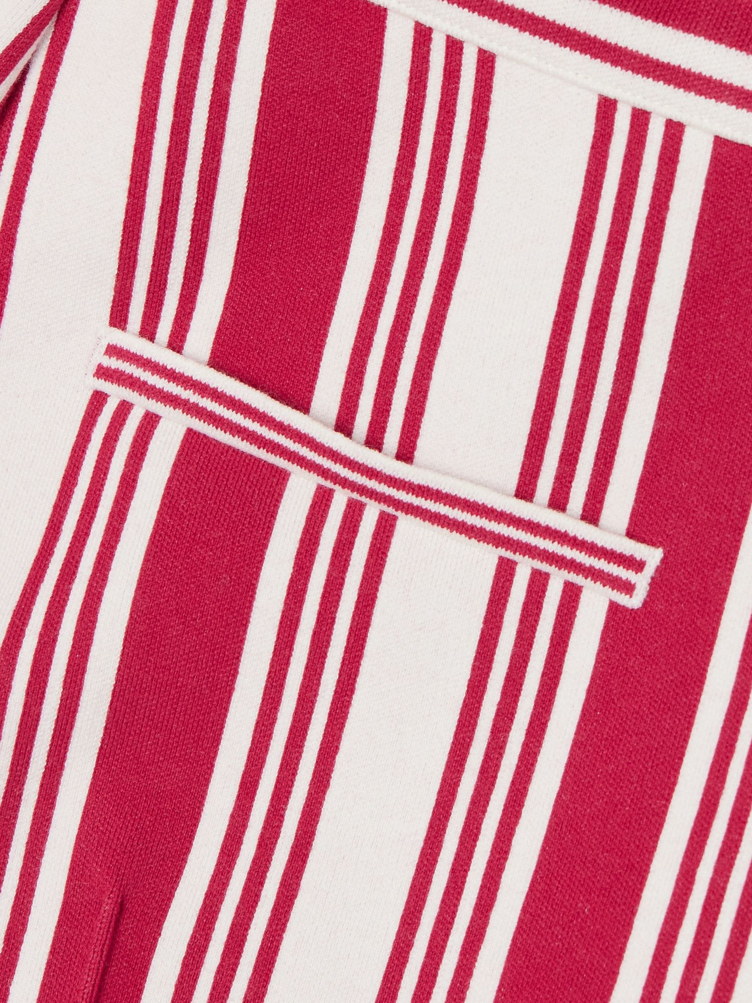 Louis cropped striped cotton-blend straight-leg pants Red - 4