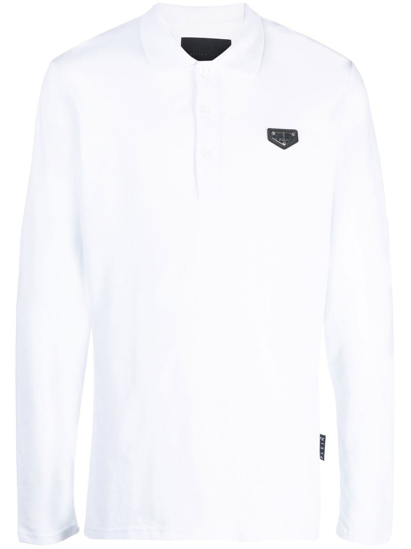 logo-plaque polo shirt 1