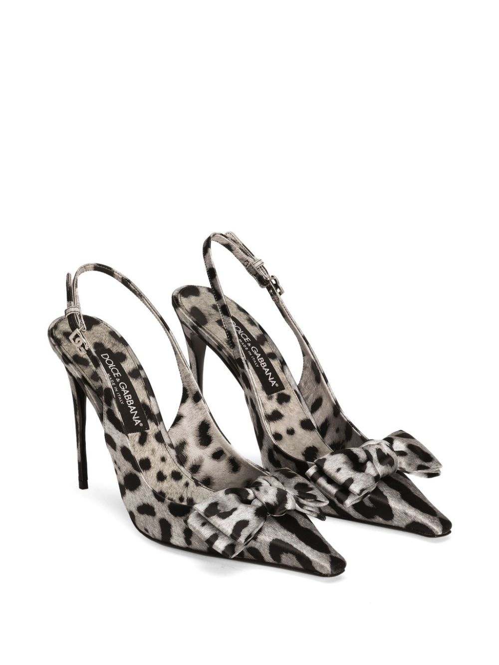 105mm leopard-print slingback pumps - 2