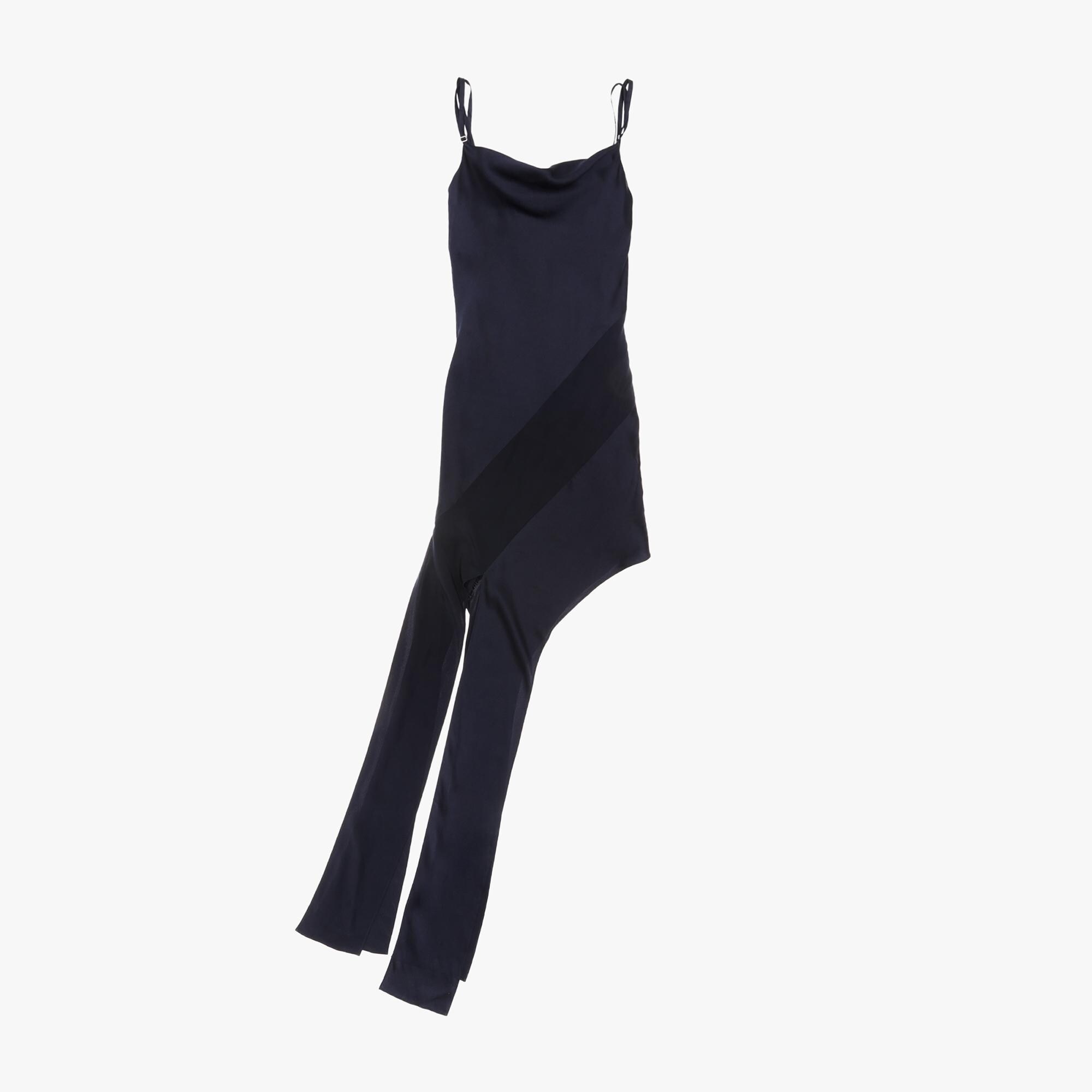 STRETCH SILK SLASH DRESS - 1