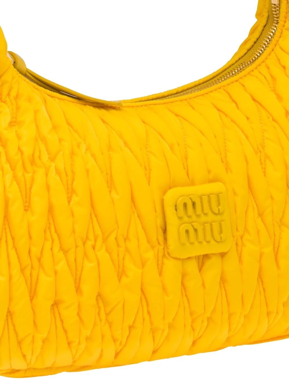 Miu Wander matelassé regenerated nylon hobo bag - 6