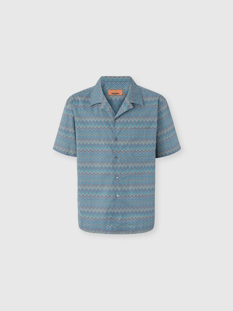 Bowling Shirt with Zigzag Pattern 1