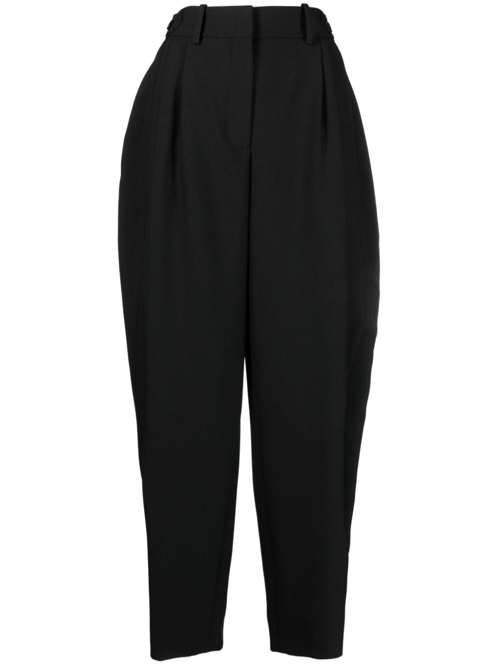 pleated wool wide-leg trousers - 1