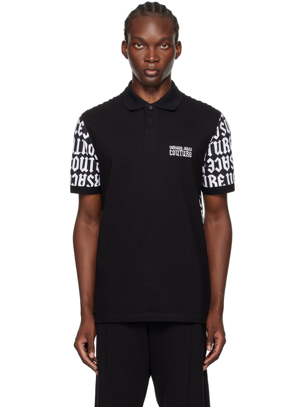 Black Logomania Polo - 1