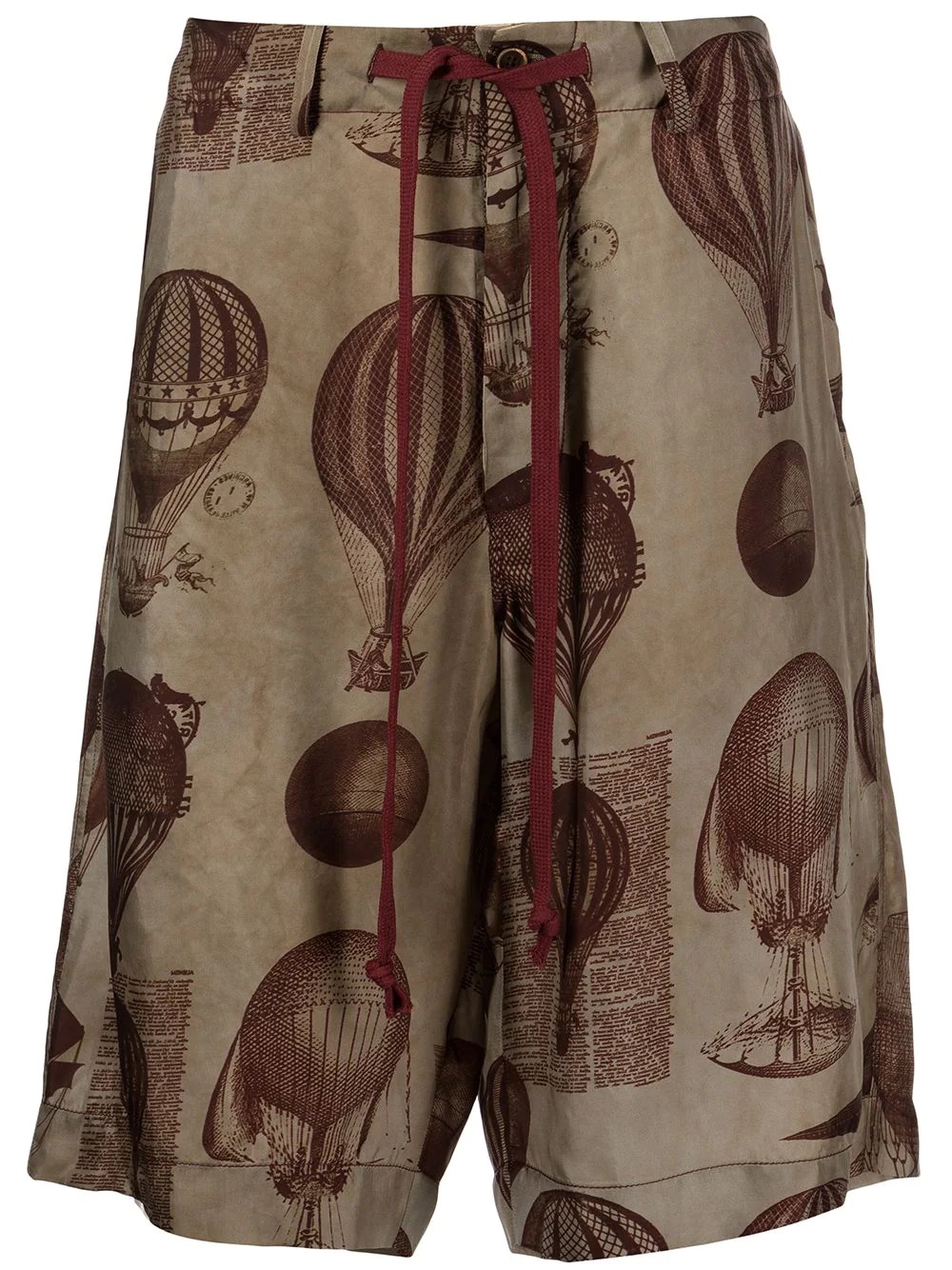 balloon-print drawstring shorts - 1