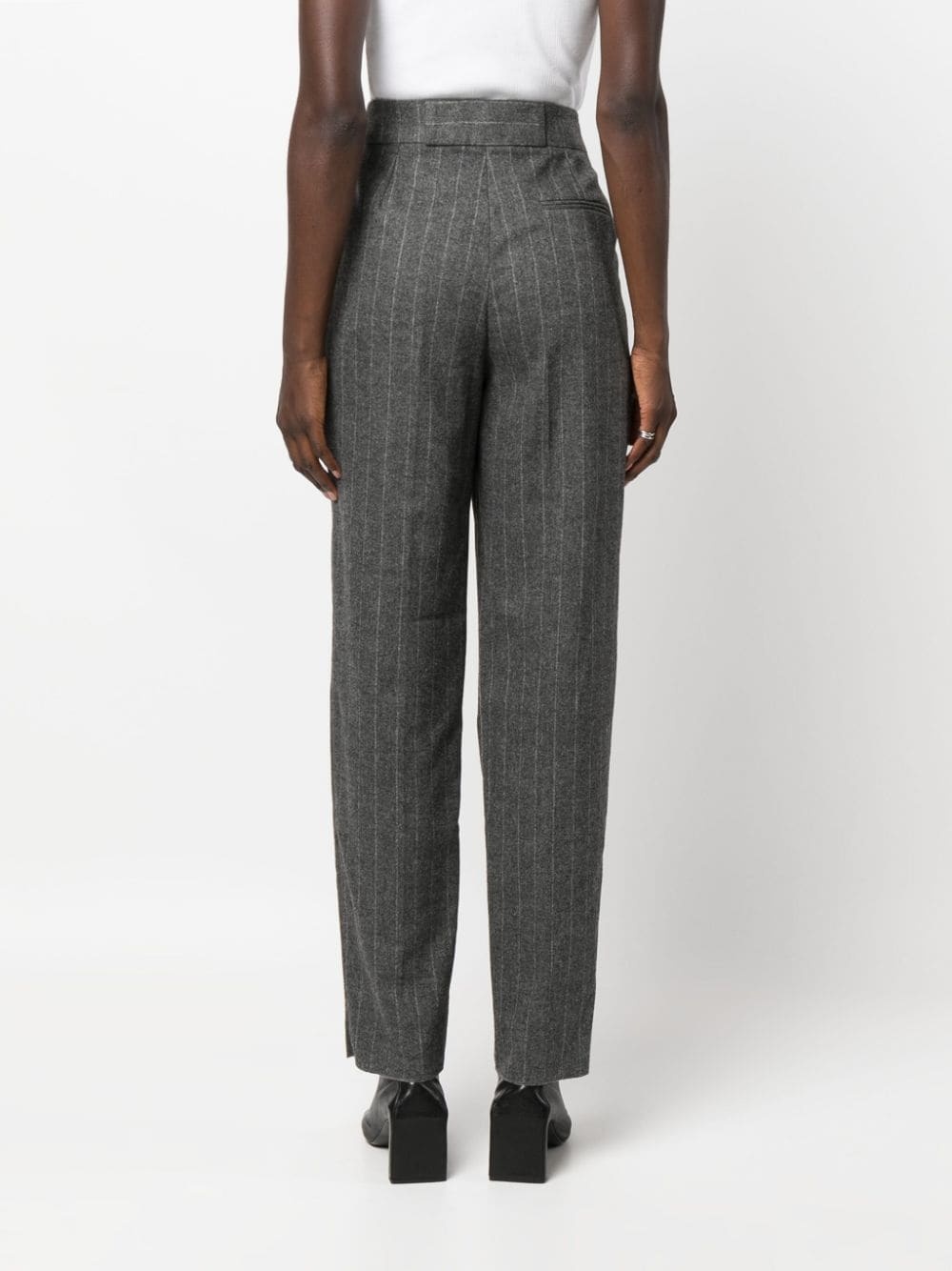 pinstripe-pattern tailored trousers - 4