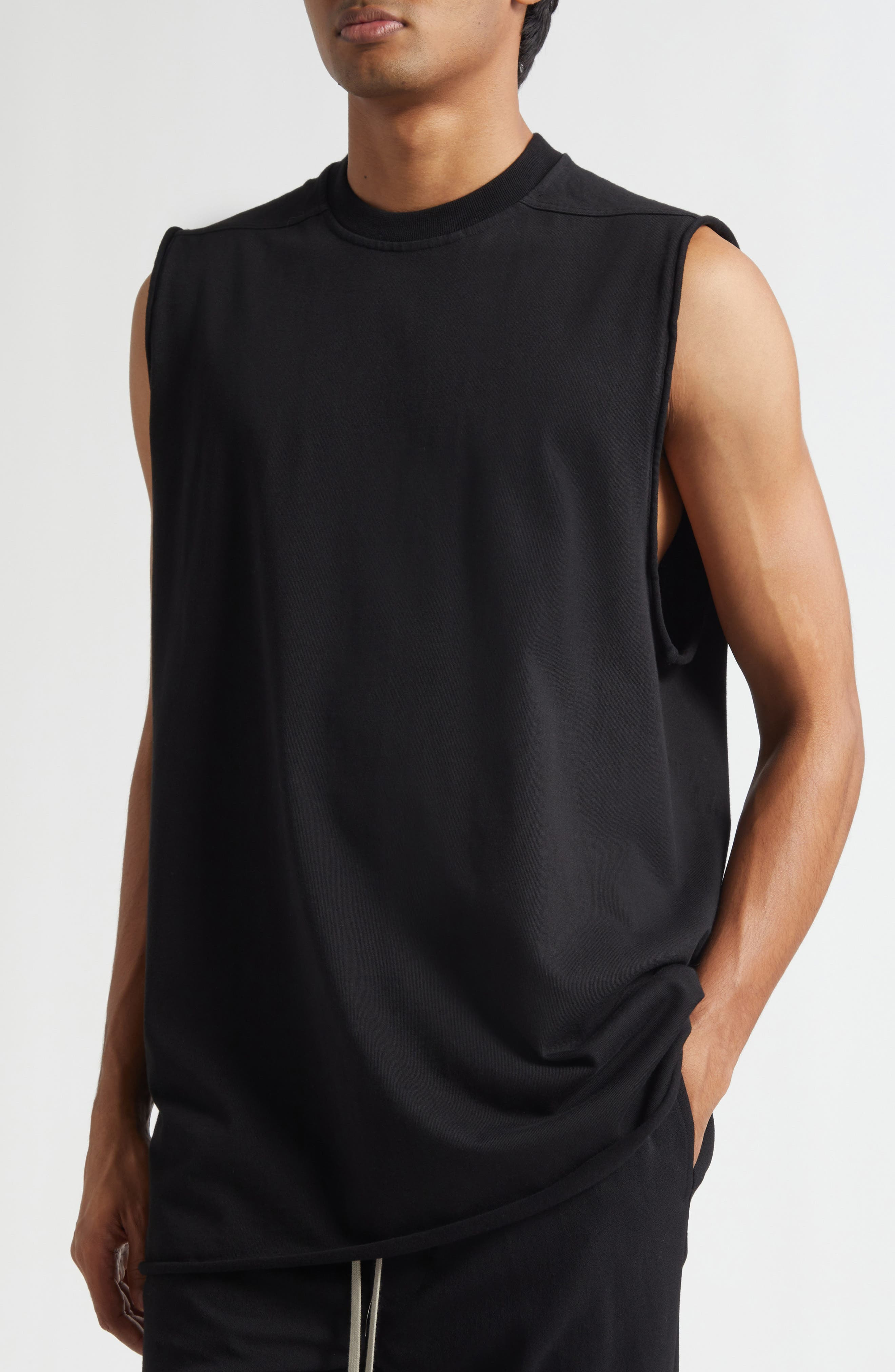 Rick Owens Jumbo Cotton Jesrey Tank in Black at Nordstrom - 5