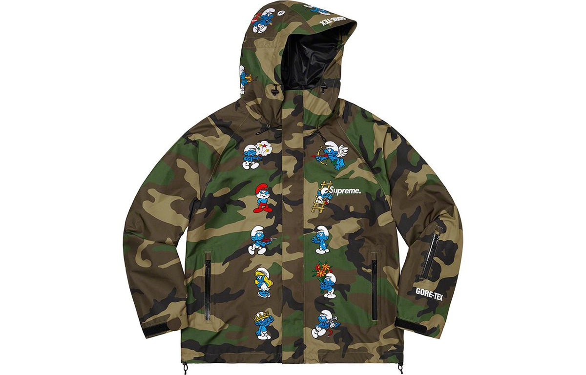 Supreme x Smurfs GORE-TEX Shell Jacket 'Black Blue White' SUP-FW20-015 - 3