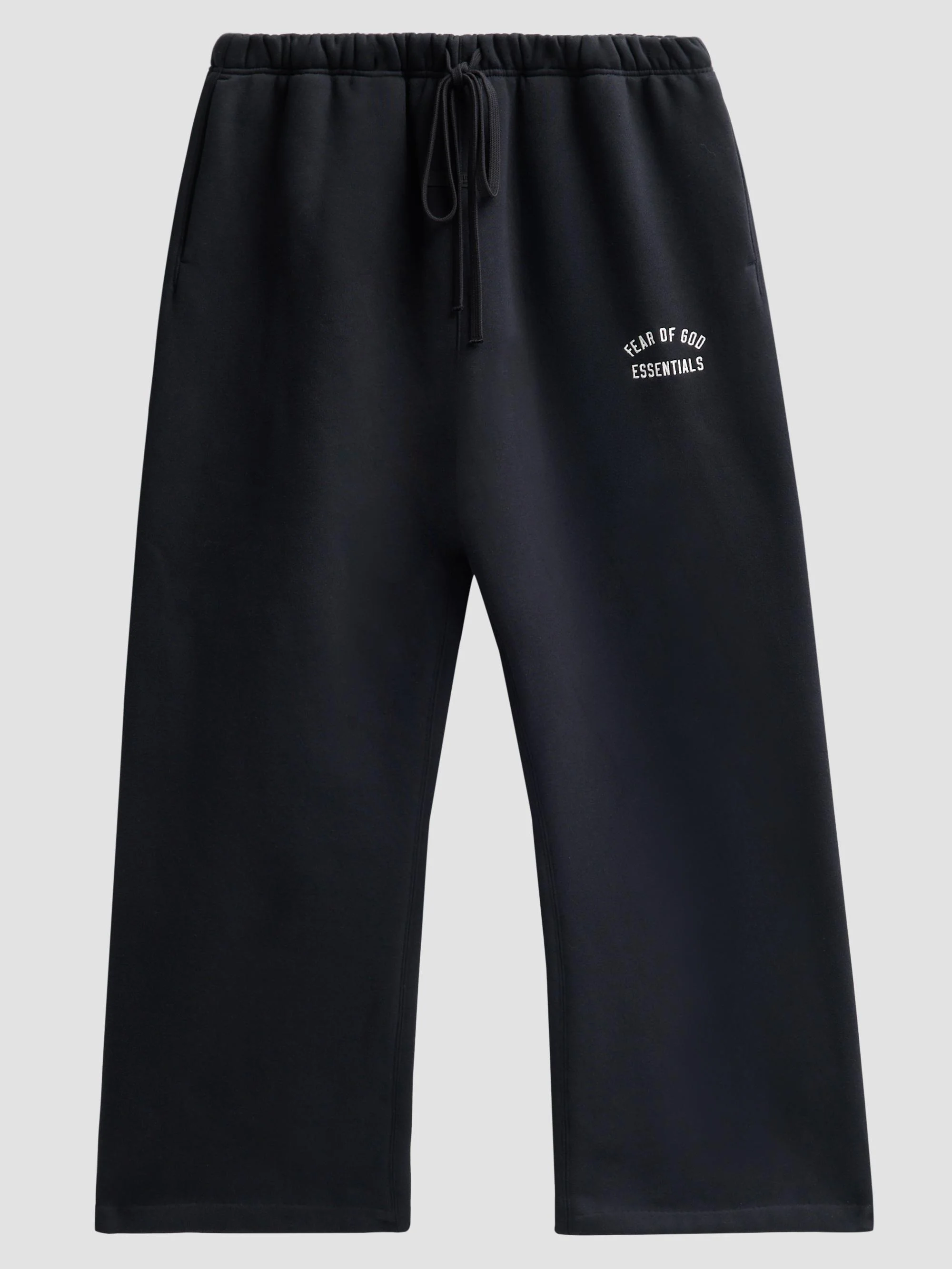 Men's Logo Cotton-Blend Wide-Leg Sweatpants - Vintage Black - 1