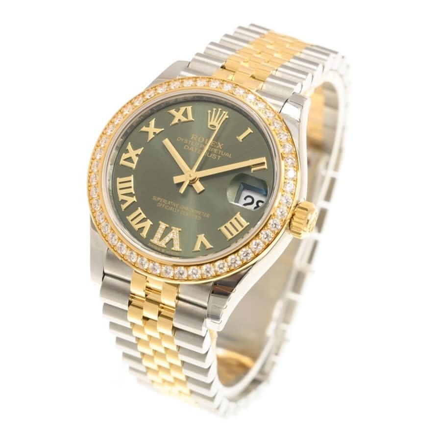Rolex Datejust 31 Green Diamond Dial Ladies Steel and 18kt Yellow Gold Jubilee Watch 278383GNRDJ - 4