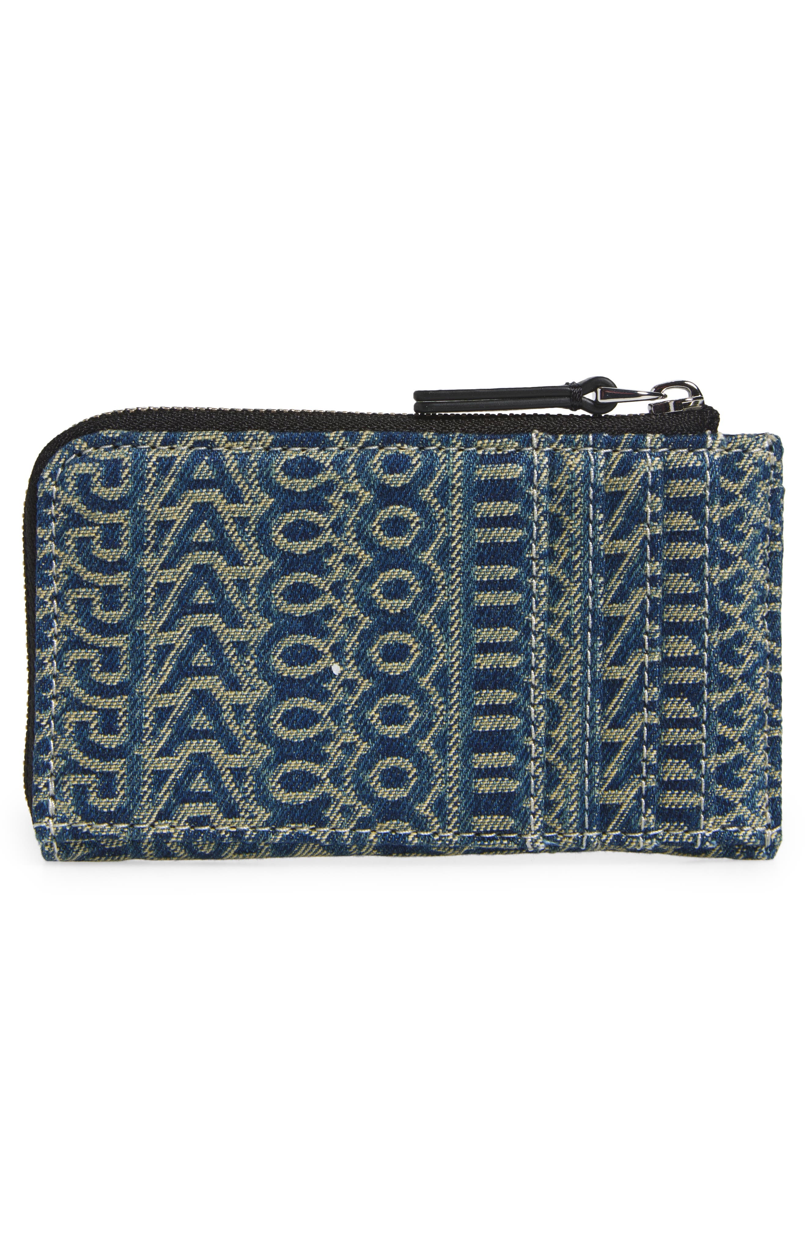 Marc Jacobs The Top Zip Multi Denim Wallet in Sun Faded Denim at Nordstrom - 3