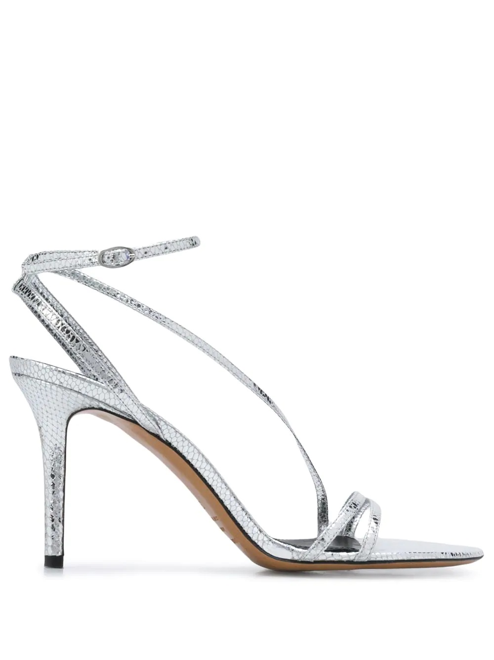 metallic strappy sandals - 1