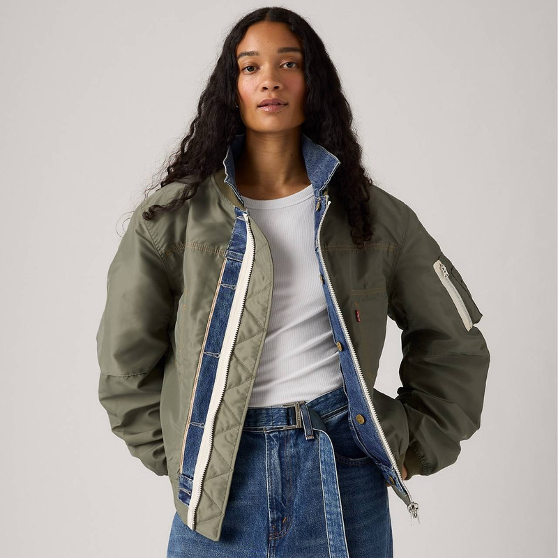 LEVI’S® X SACAI MEN’S DENIM X NYLON TWILL REVERSIBLE BLOUSON 4