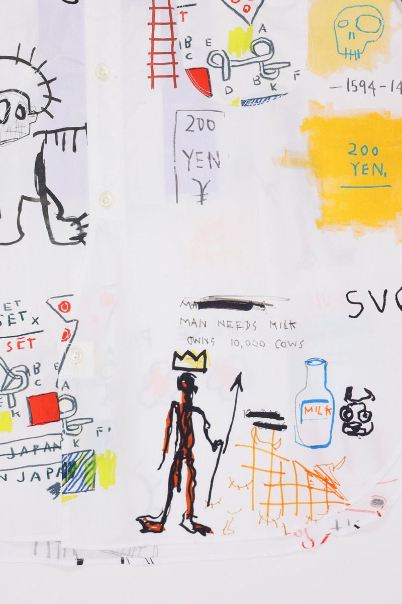 BASQUIAT WIDE FIT COTTON SHIRT - WHITE 3